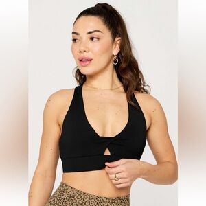 Fabletics Oasis Twist Medium Impact Sports Bra Size L Black